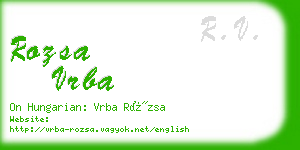 rozsa vrba business card